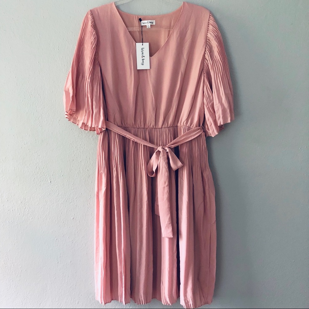 Wren & Ivory, Plush Pleated Dress